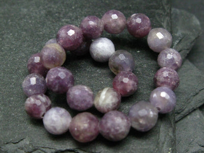 Lepidolite Genuine Bracelet ~ 7 Inches ~ 8mm Facetted Beads