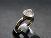 Gray Herderite Silver Ring from Africa - Size 6 - 1.94 Grams