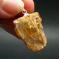 Orange Kyanite Crystal Silver Pendant From Tanzania - 1.2" - 5.26 Grams
