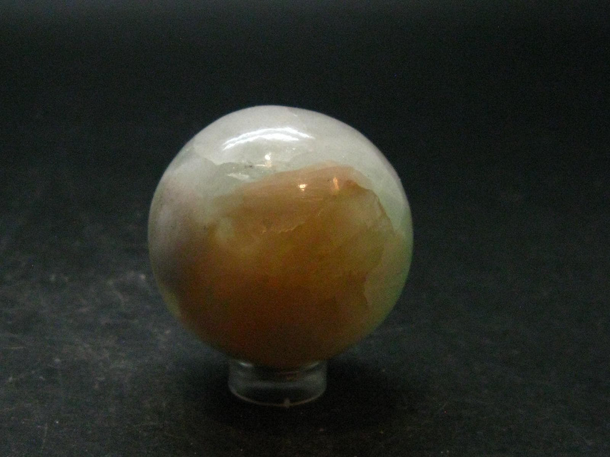 Green Apophylite & Stilbite Sphere From India - 1.6" - 84.54 Grams