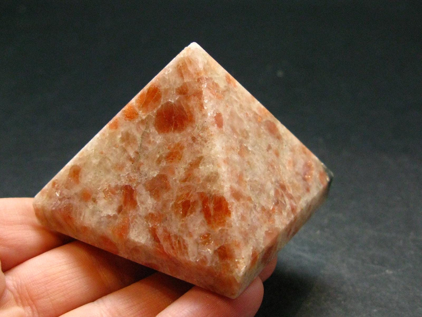 Sunstone Pyramid From India - 1.6" - 124.67 Grams