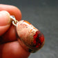 Fire Opal Sterling Silver Pendant From Mexico - 1.2" - 6.42 Grams