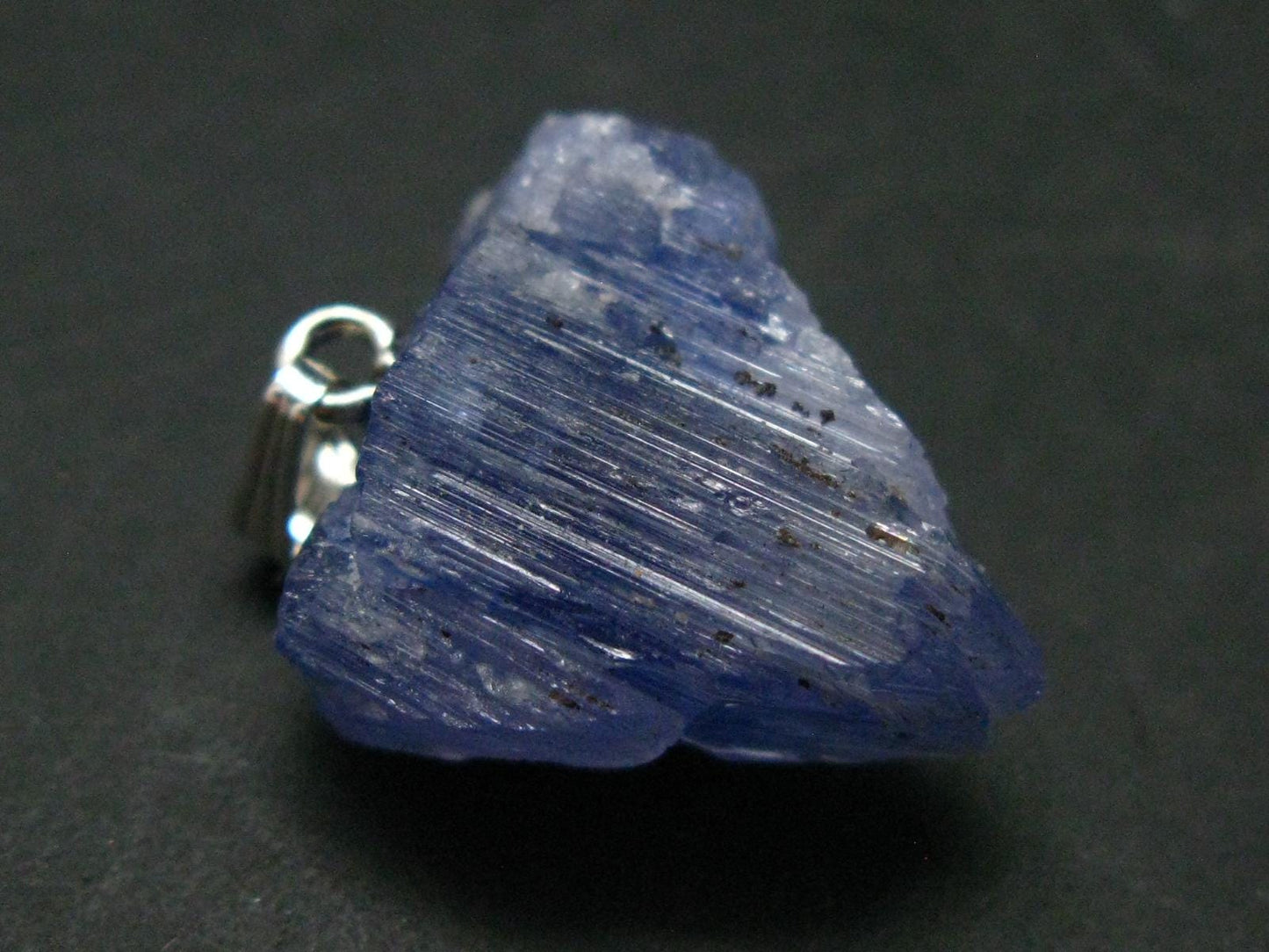 Tanzanite Pendant In Sterling Silver From Tanzania - 1.1" - 7.96 Grams