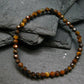 Tiger Eye Genuine Bracelet ~ 7 Inches ~ 4mm Round Facetted Beads