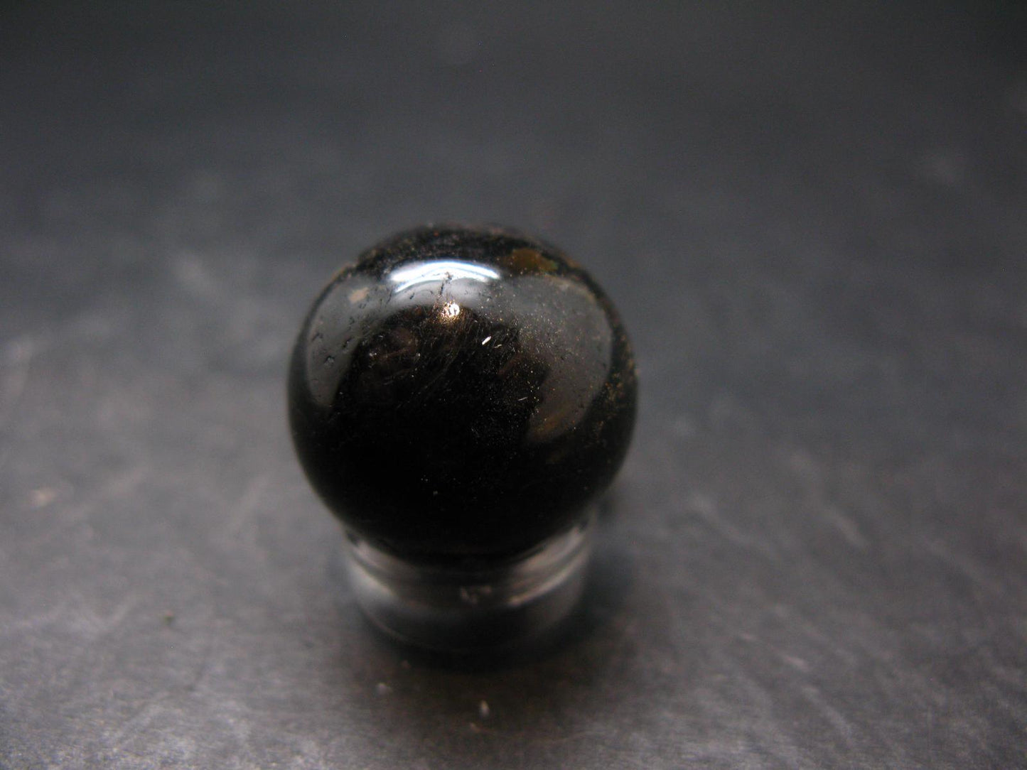 Nuumite Nuummite Sphere Ball From Greenland - 0.7" - 13.26 Grams