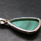 Genuine Vivid Vibrant Green Malachite Sterling Silver Pendant From Congo - 1.5" - 8.85 Grams