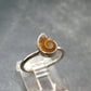 Natural Whole Polished Agatized Ammonite Cleoniceras Sterling Silver Ring from Madagascar - 1.81 Grams - Size 6