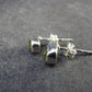 Natural Moldavite Tektite Raw Stud Earrings In Sterling Silver From Czech Republic