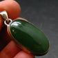 Nephrite Jade Silver Pendant From Canada - 1.4" - 6.94 Grams