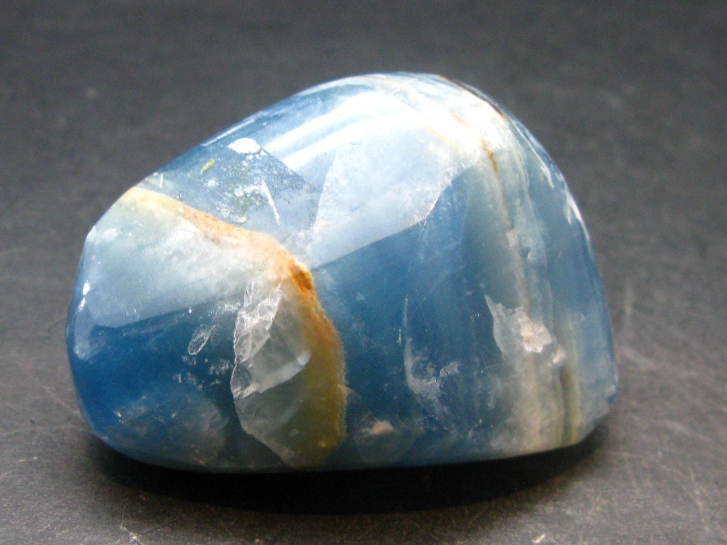 Nice Lemurian Aquatine Blue Calcite Tumbled From Argentina - 1.9" - 61.35 Grams