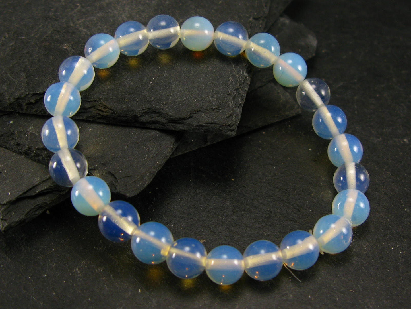 Opalite Genuine Bracelet ~ 7 Inches ~ 8mm Round Beads