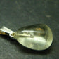 Gem Libyan Desert Glass Tektite Pendant Sterling Silver from Libya - 0.9" - 1.7 Grams