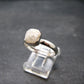 Very Rare White Cryolite 925 Silver Ring from Greenland - Size 8 - 2.0 Grams