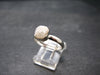 Very Rare White Cryolite 925 Silver Ring from Greenland - Size 8 - 2.0 Grams