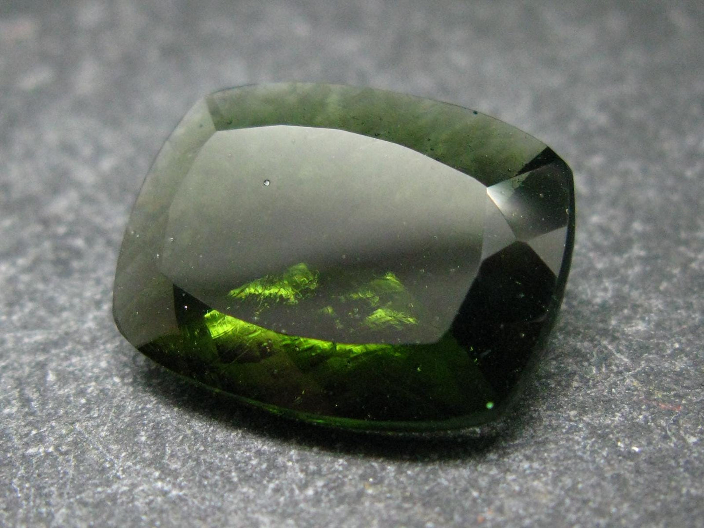 Moldavite Tektite Gem Cut Facetted Stone from Czech Republic - 14.50 Carats - 20x15mm