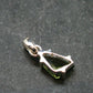 Moldavite Tektite Facetted Silver Pendant from Czech Republic - 0.7" - 1.0 Grams