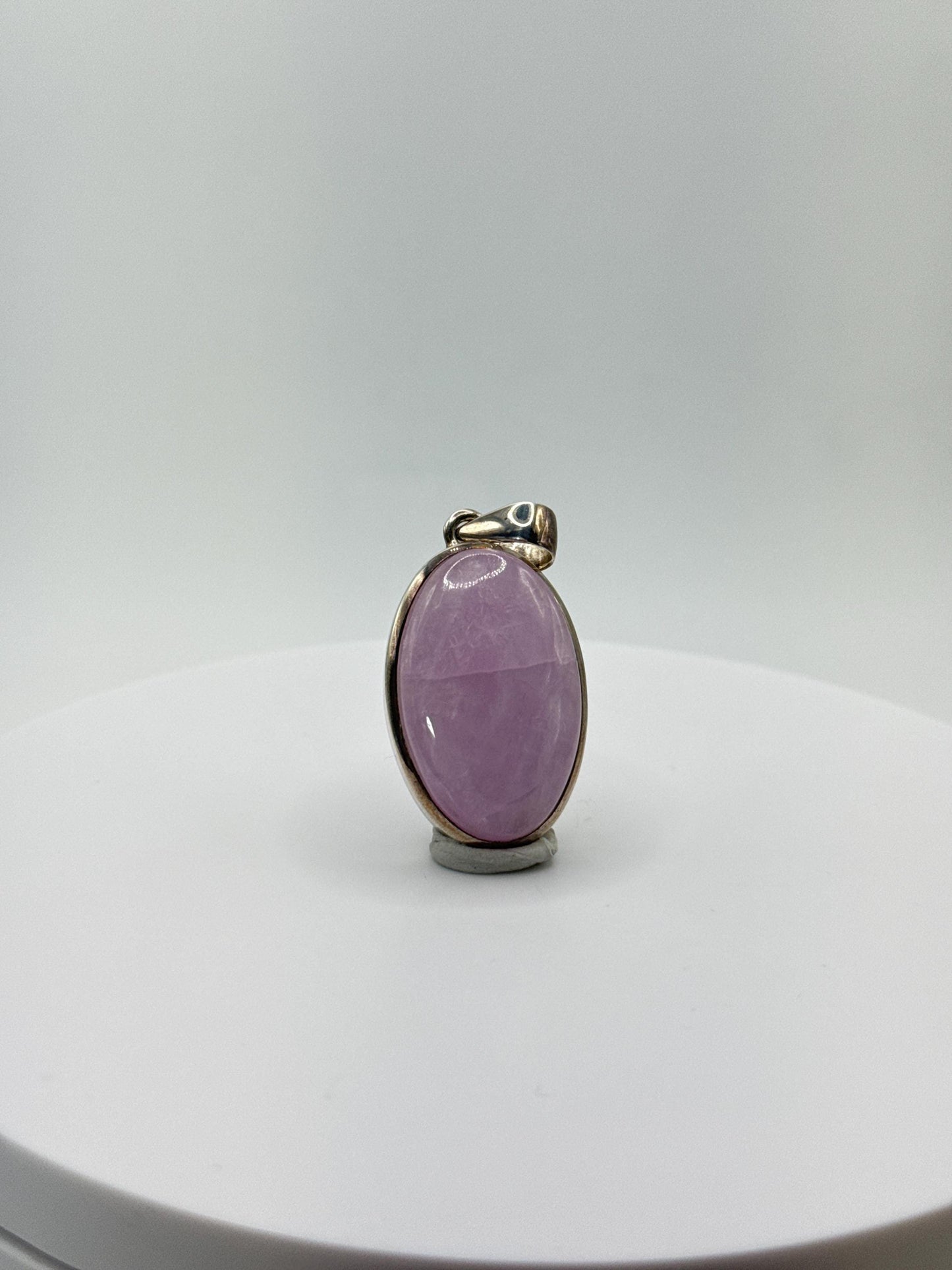 Natural Pink Kunzite Pendant | Sterling Silver, Heart Chakra Stone