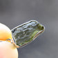 Natural Gem Moldavite Tektite SS Pendant from Czech Republic - 1.30 Grams - 0.9"
