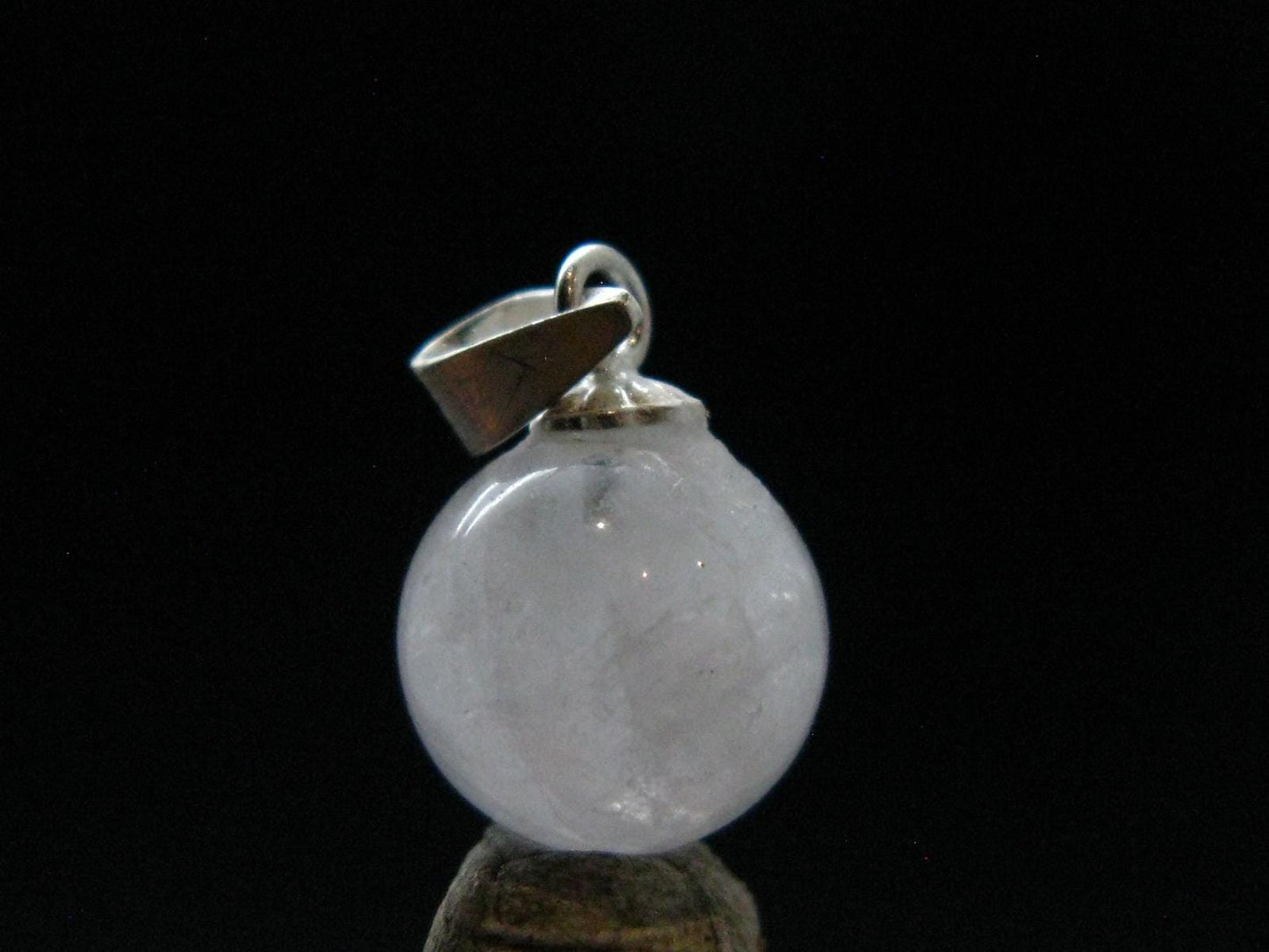 Nice Lilac Amblygonite Silver Pendant from Brazil - 0.7" - 1.52 Grams