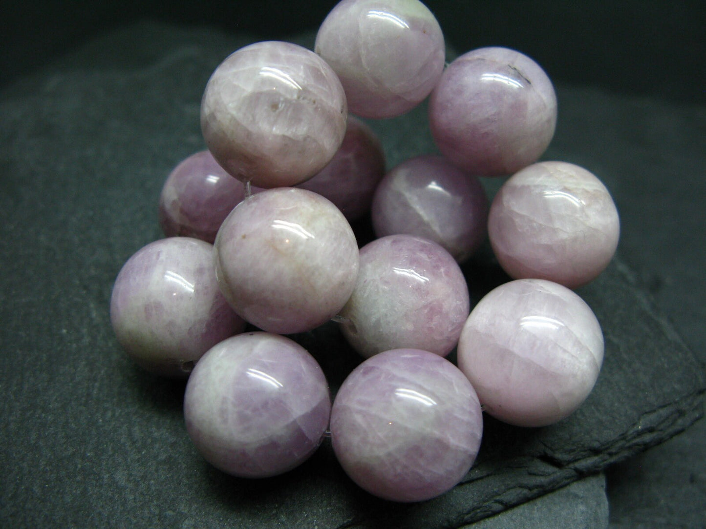 Kunzite Spodumene Genuine Bracelet ~ 7 Inches ~ 16mm Round Beads