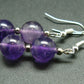 Natural Rich Purple Color Amethyst Beads Dangle Shepherd Hook Earrings from Brazil