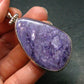 Lilac Stone!!! Stunning Silky Charoite Sterling Silver Pendant From Russia - 2.3" - 15.82 Grams