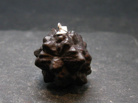 Very Rare Z-Stone (Limonite after Marcasite) Silver Pendant from Sahara Dessert, Egypt - 1.1" - 15.04 Grams