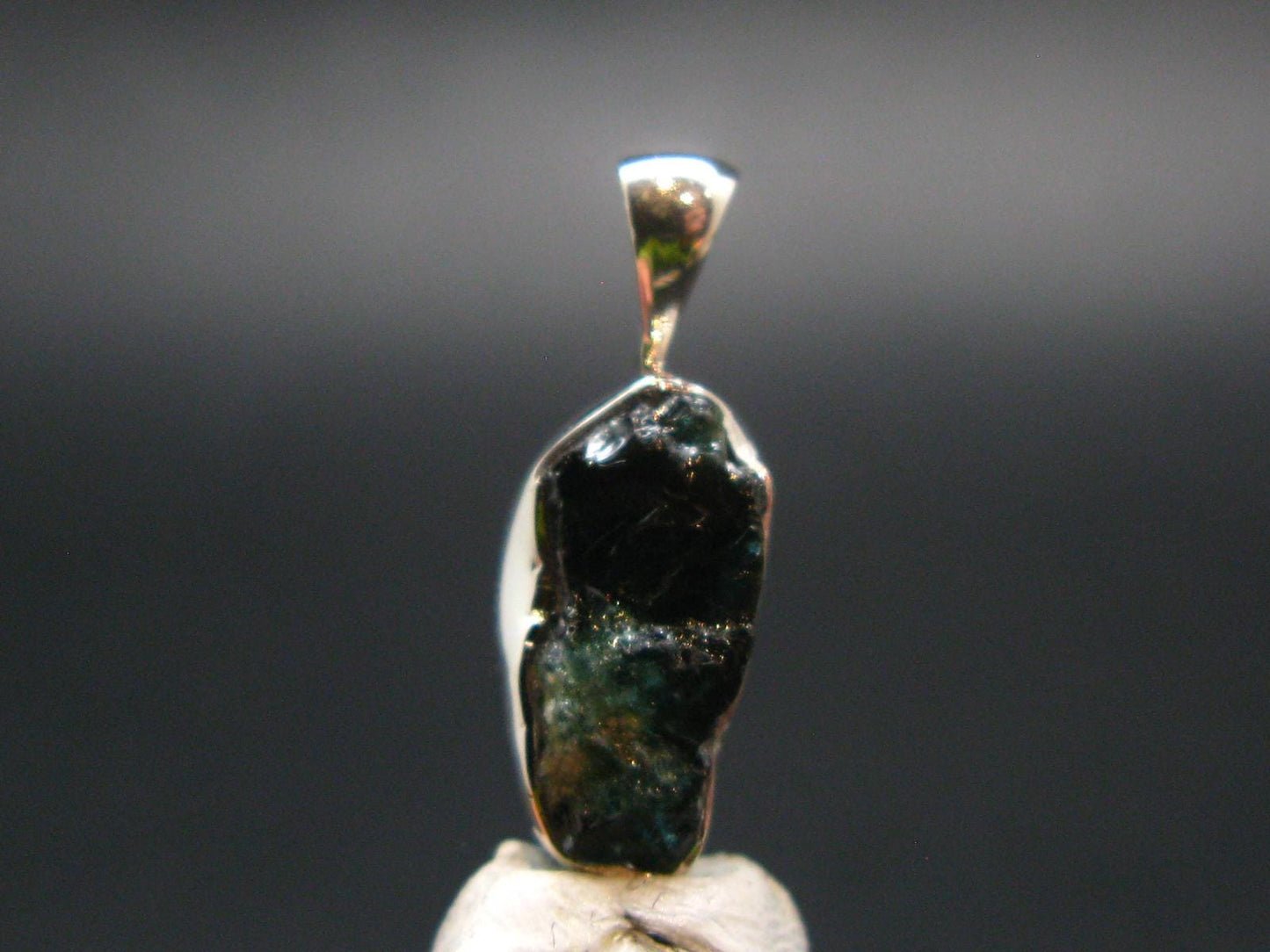 Blue Lazulite Silver Pendant From Pakistan - 0.8" - 1.88 Grams