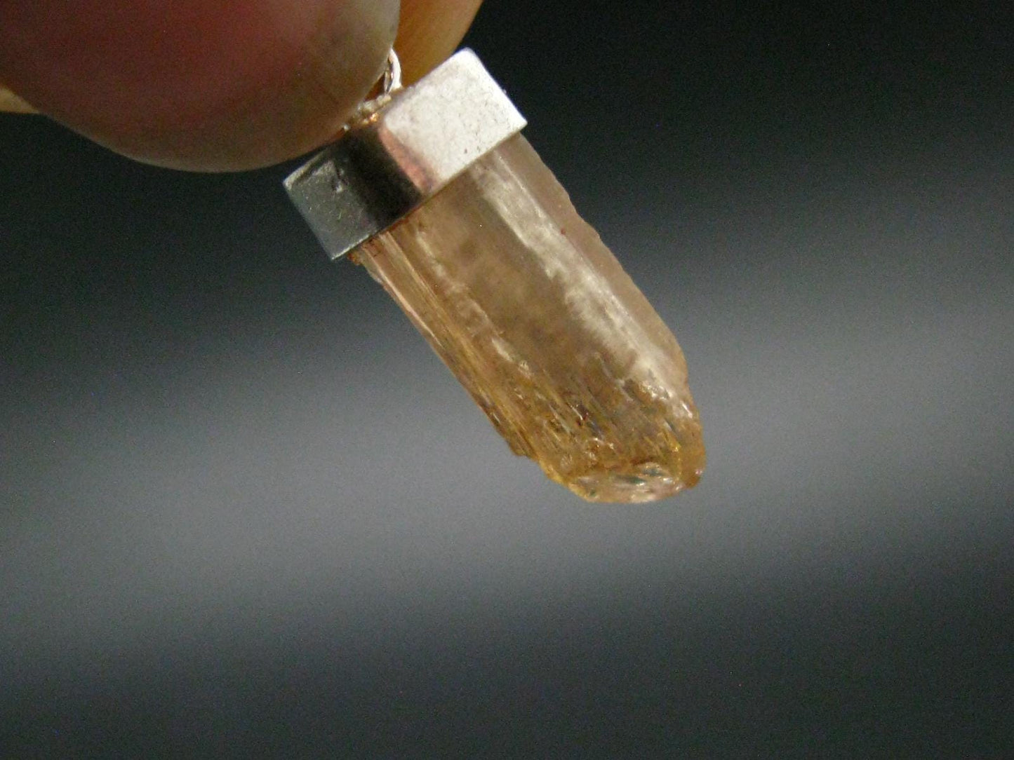 Imperial Topaz Crystal Pendant From Brazil - 0.9" - 1.22 Grams
