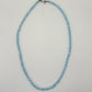 Swiss Blue Topaz Beaded Necklace – Natural Gemstone Elegance - 25.96 Grams