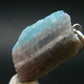 Rarest Paraiba Copper Blue Tourmaline Crystal Silver Pendant From Brazil - 1.2" - 3.01 Grams