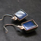 Blue Labradorite Silver Earrings From Madagascar - 3.21 Grams