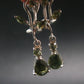 Moldavite Tektite Silver Earrings from Czech Republic - 5.28 Grams