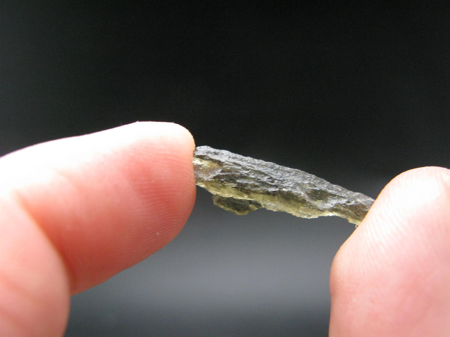 Moldavite Tektite Raw Piece from Czech Republic - 0.8" - 3.20 Carats - 0.64 Grams