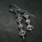 Genuine Alexandrite Gem Silver Earrings From Russia - 1.34 Grams