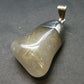 Rutilated Quartz Silver Pendant From Brazil - 1.5"