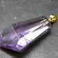 Amethyst Sterling Silver Gold Plated Pendant From Brazil - 1.5" - 7.16 Grams