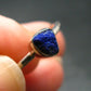Royal Blue Rough Azurite Sterling Silver Ring - Size 6 - 1.90 Grams