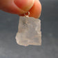 Clear Petalite Crystal Silver Pendant from Brazil - 0.9" - 2.23 Grams
