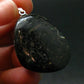 Very Rare Sterling Silver Nuumite Nuummite Pendant From Greenland - 1.4" - 8.84 Grams
