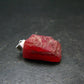 Rare Raw Rhodonite Silver Pendant From Brazil - 0.9" - 2.80 Grams