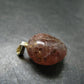 Strawberry Quartz Tumbled Silver Pendant - 1.0" - 4.6 Grams