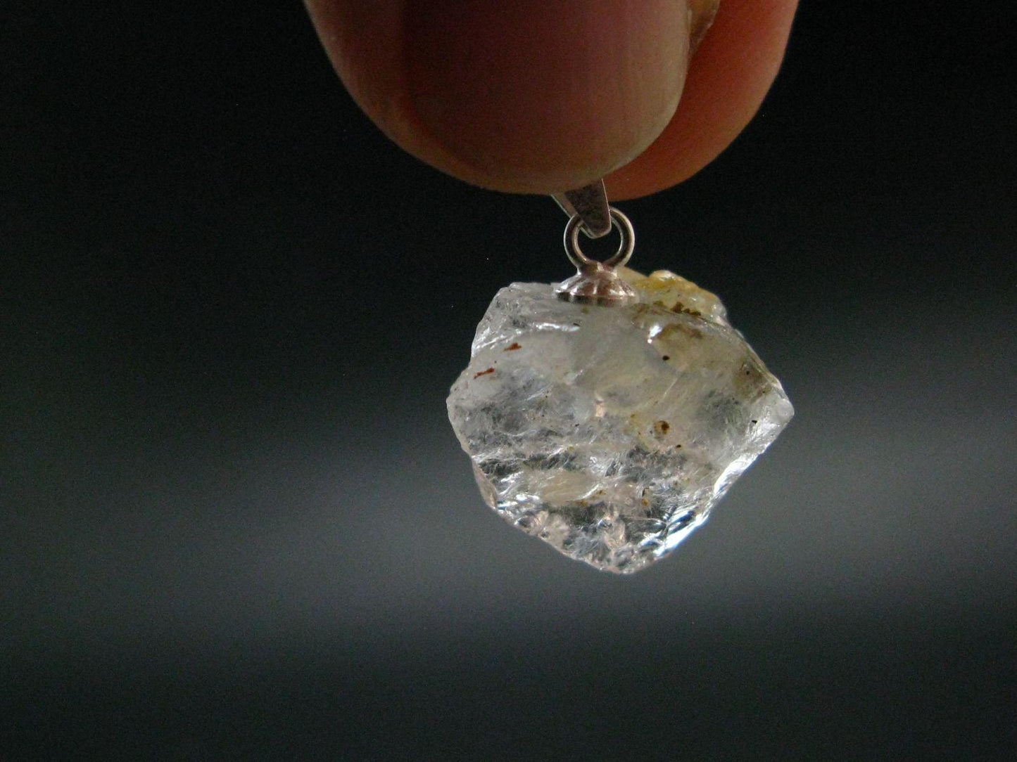 Phenakite Phenacite Crystal Silver Pendant From Russia - 0.8" - 2.22 Grams