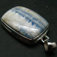 Rare Blue Scheelite Silver Pendant From Turkey - 1.5" - 9.00 Grams