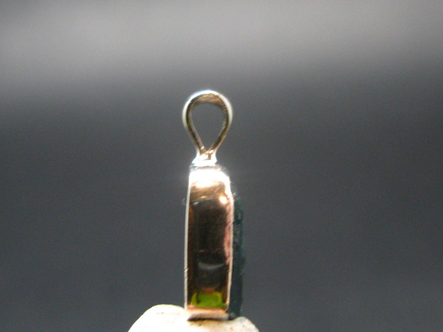 Extremely Rare Rough Grandidierite Silver Pendant From Madagascar - 0.7" - 1.44 Grams