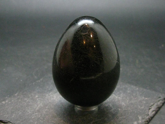 Black Tourmaline Schorl 2.3" Egg From Brazil - 167.78 Grams