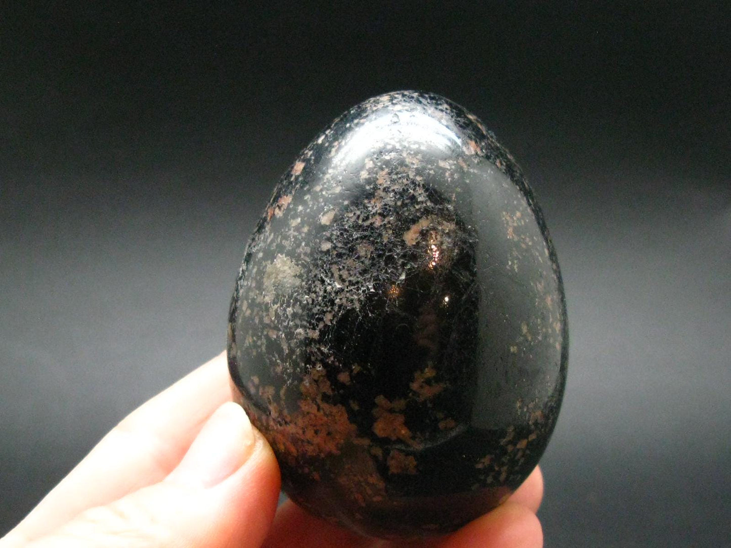 Black Tourmaline Schorl 2.3" Egg From Brazil - 197.06 Grams
