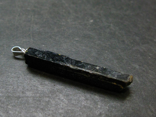 Aegirine Crystal Silver Pendant From Malawi - 1.8" - 4.38 Grams