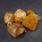 Set of 5 Golden Healer Quartz Crystal Pendants From Brazil