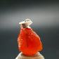 Raw Fire Opal Sterling Silver Pendant From Mexico - 0.8" - 1.49 Grams